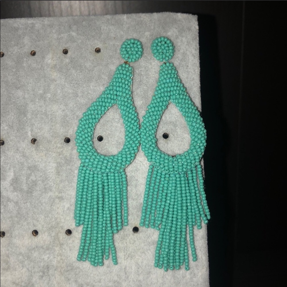 Beaded tassel earrings